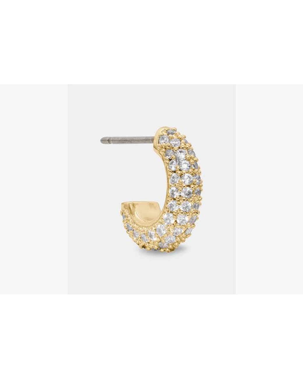Kate Spade White Kate Spade Tiny Twinkles Pave Trio Huggies Earring