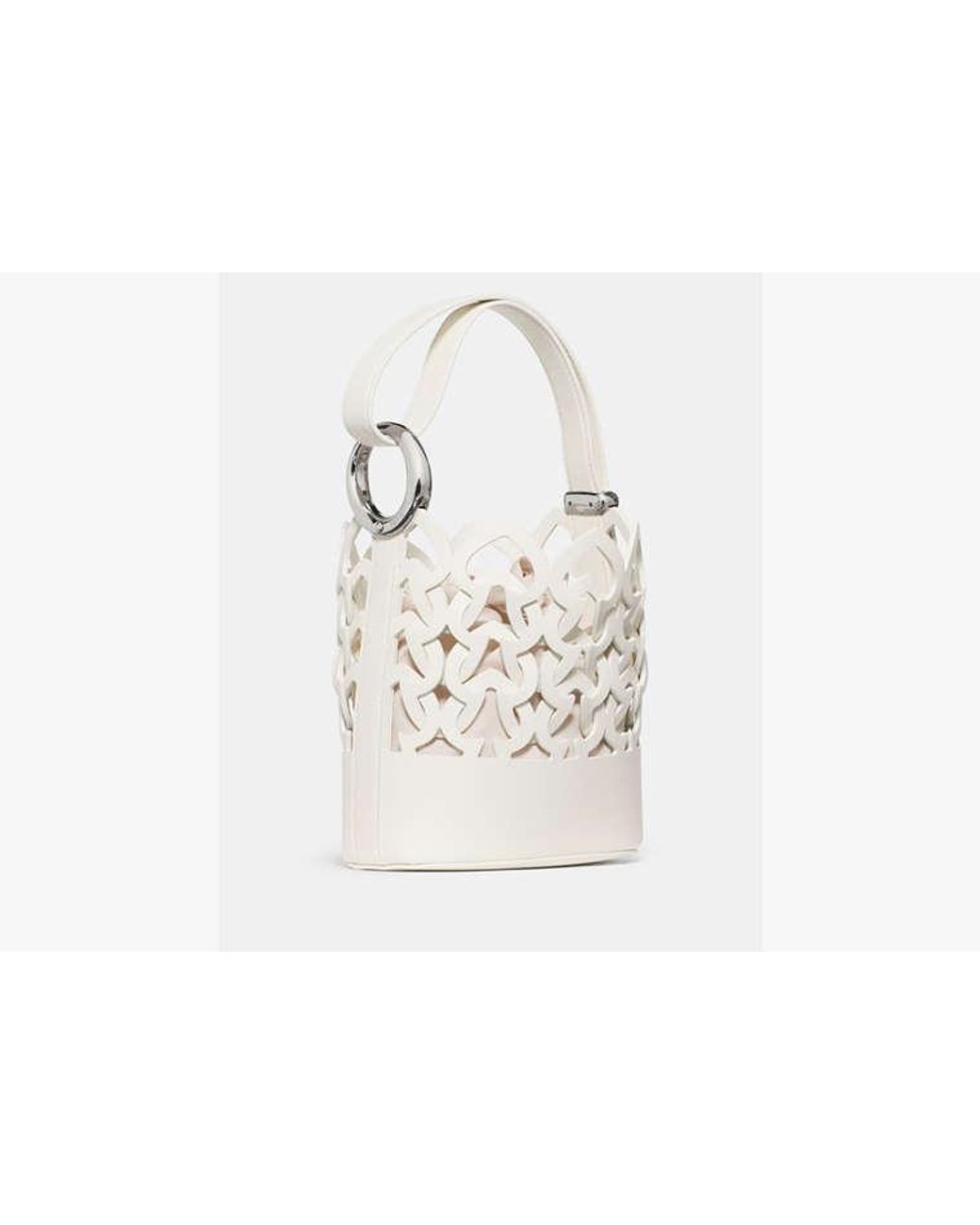 Kate Spade White Halo Woven Mini Bucket Bag