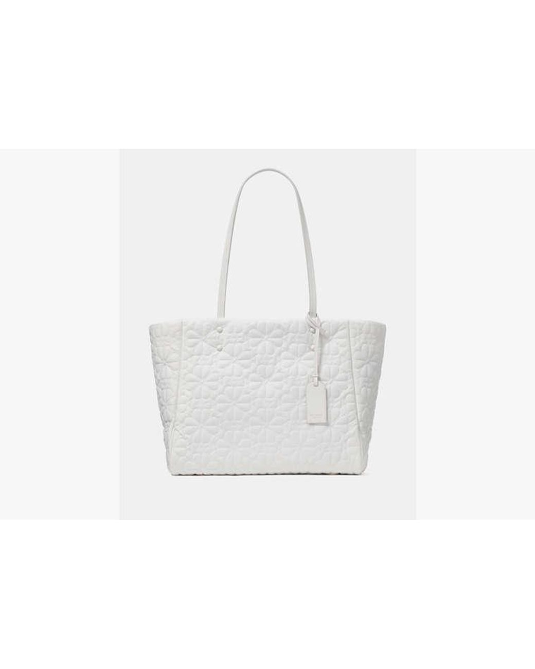 Kate Spade White Kate Spade Tilly Quilted Medium Tote Bag