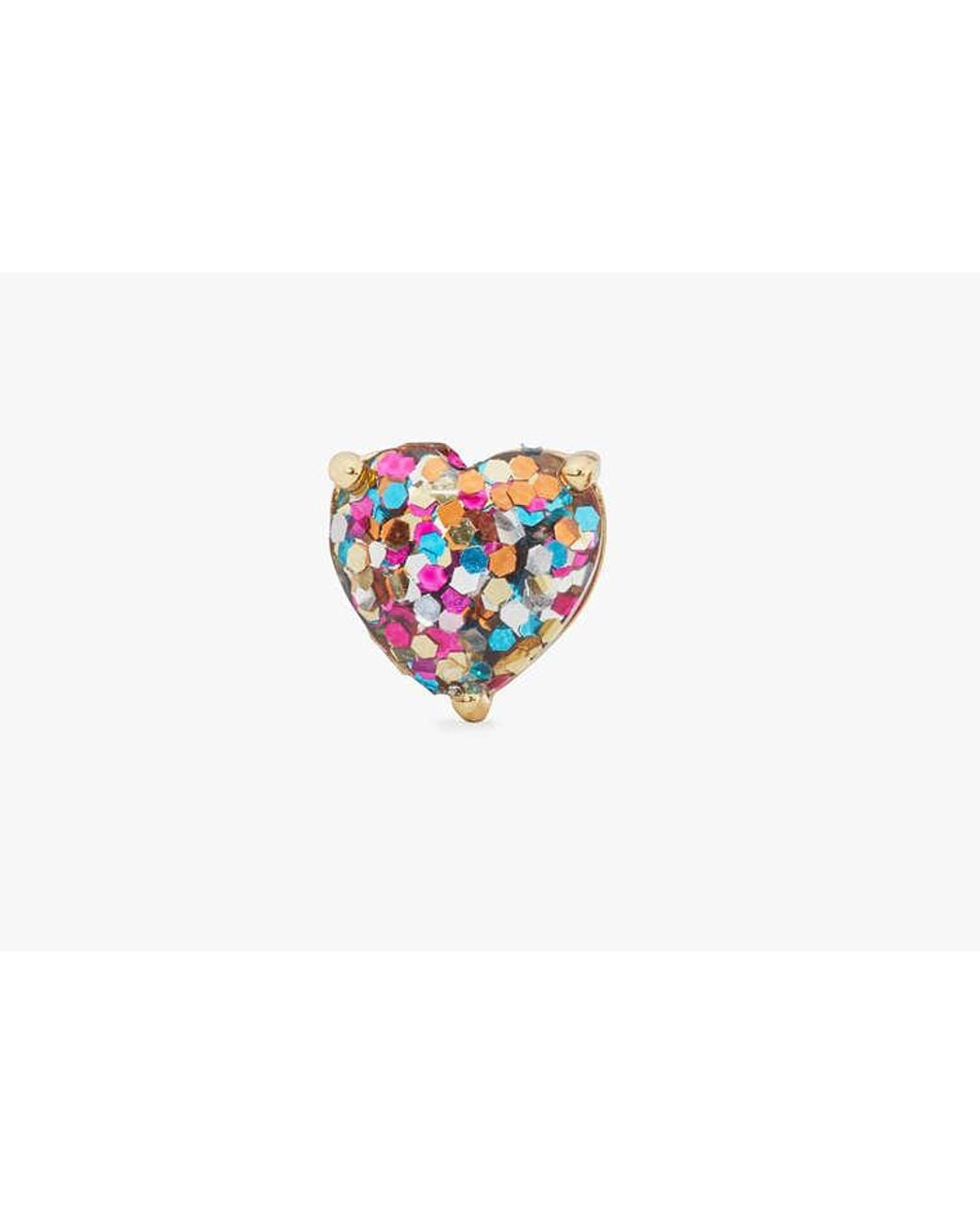 Kate Spade White My Love Heart Studs