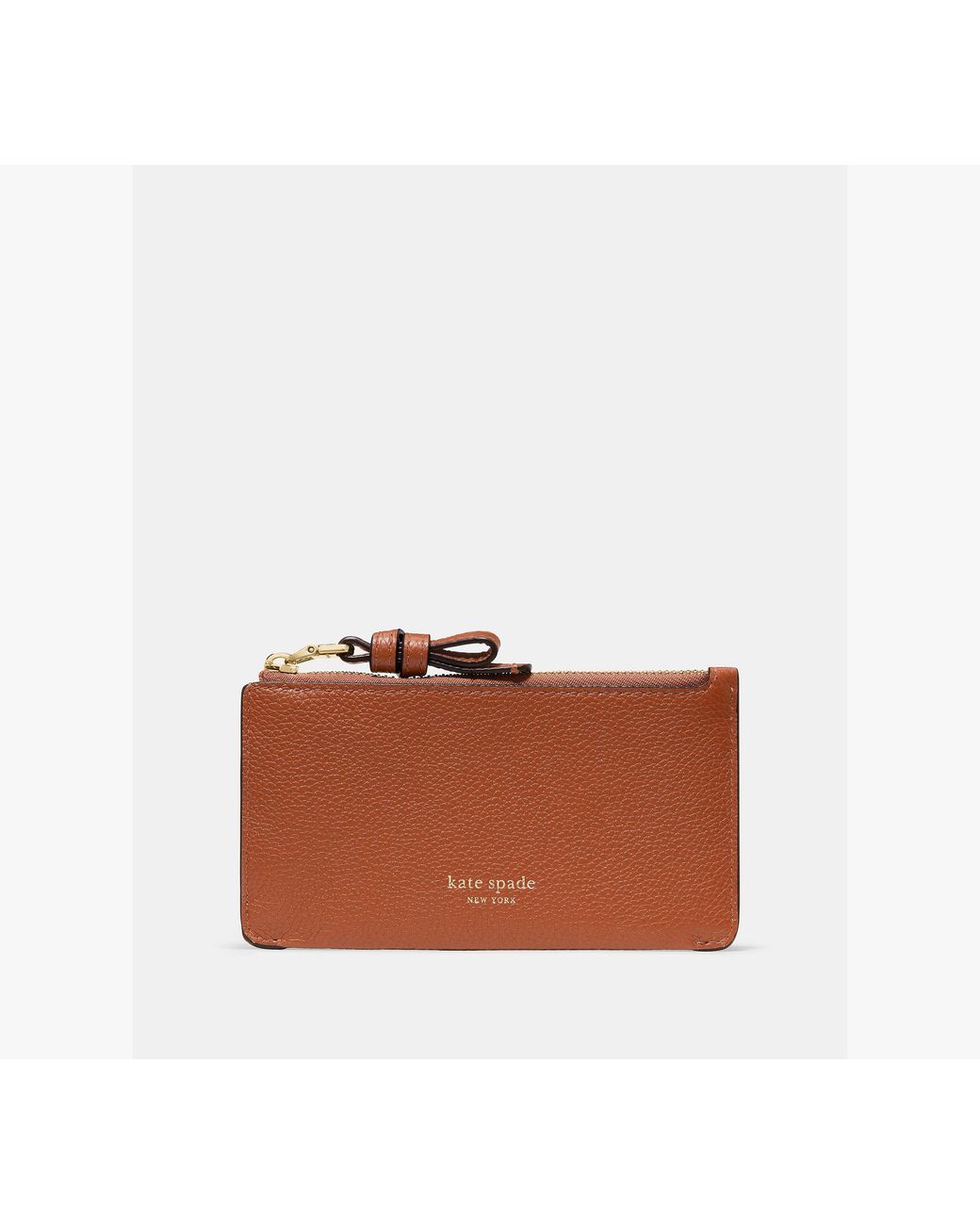 Kate Spade Brown Loop Zip Card Case