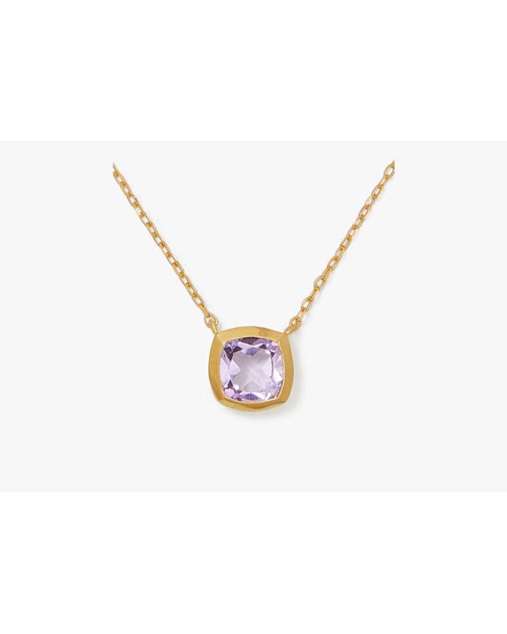 Kate Spade White Kate Spade Fine Time To Shine Gem Pendant