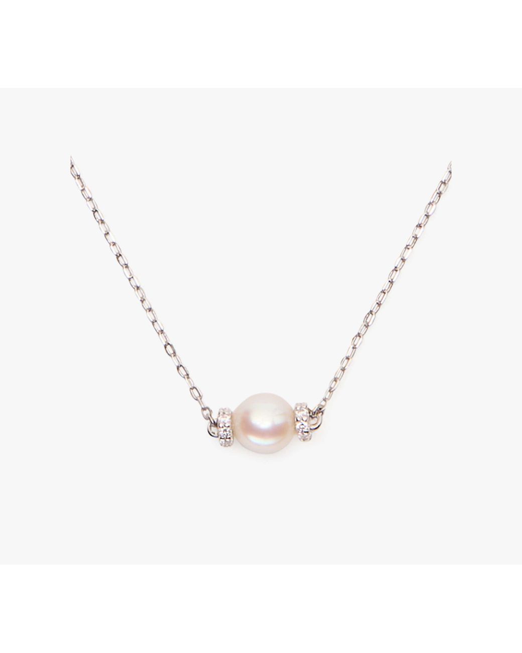 Kate Spade Metallic Kate Spade Fine Meant To Be Pearl & Diamond Pendant