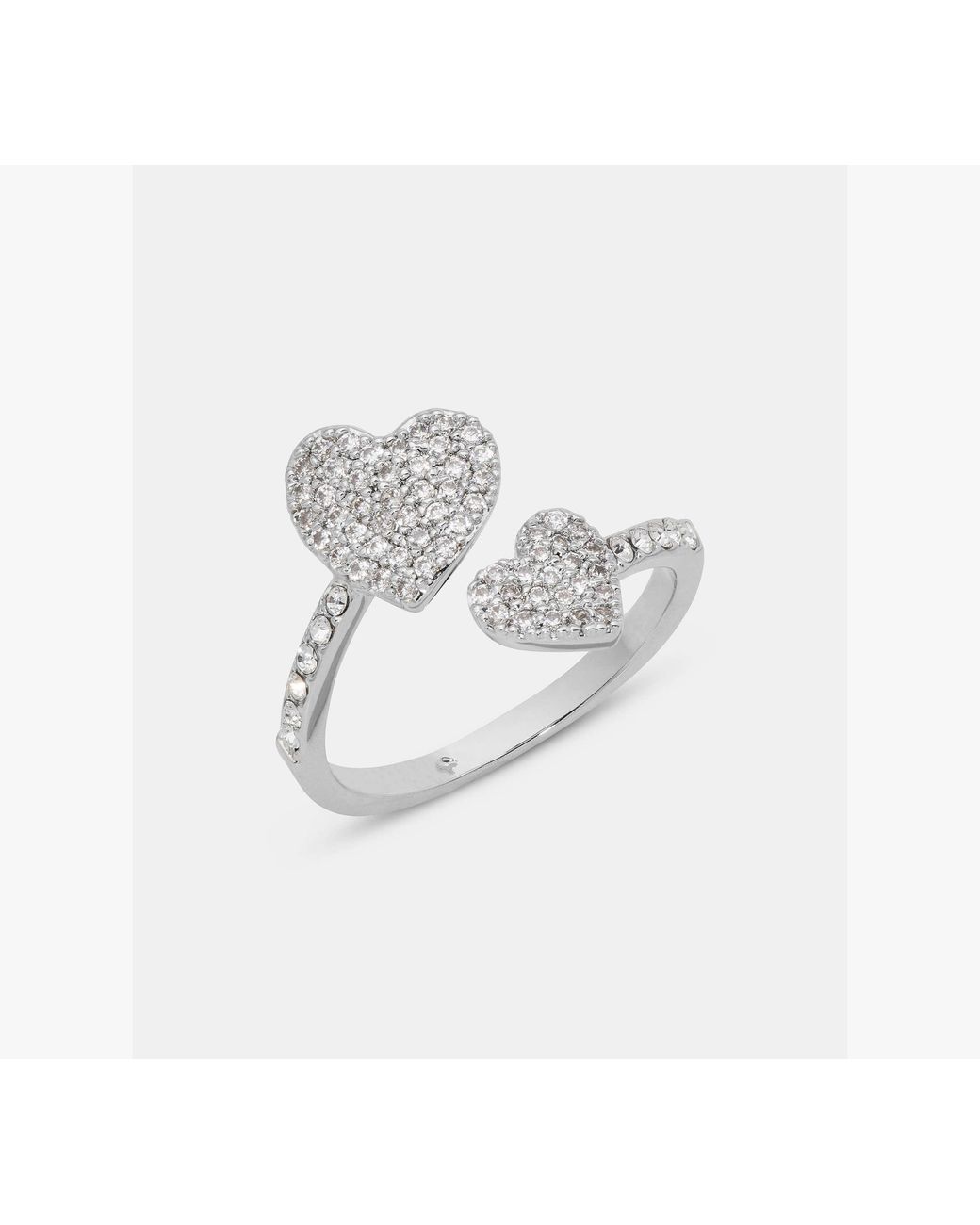 Kate Spade White Kate Spade Yours Truly Pave Heart Ring
