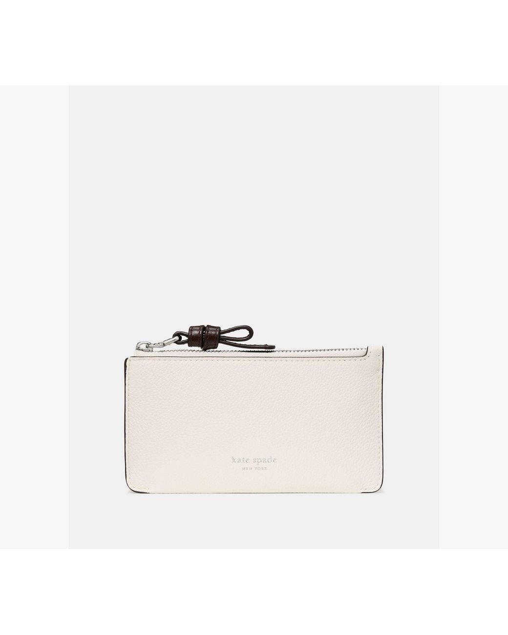 Kate Spade White Loop Zip Card Case