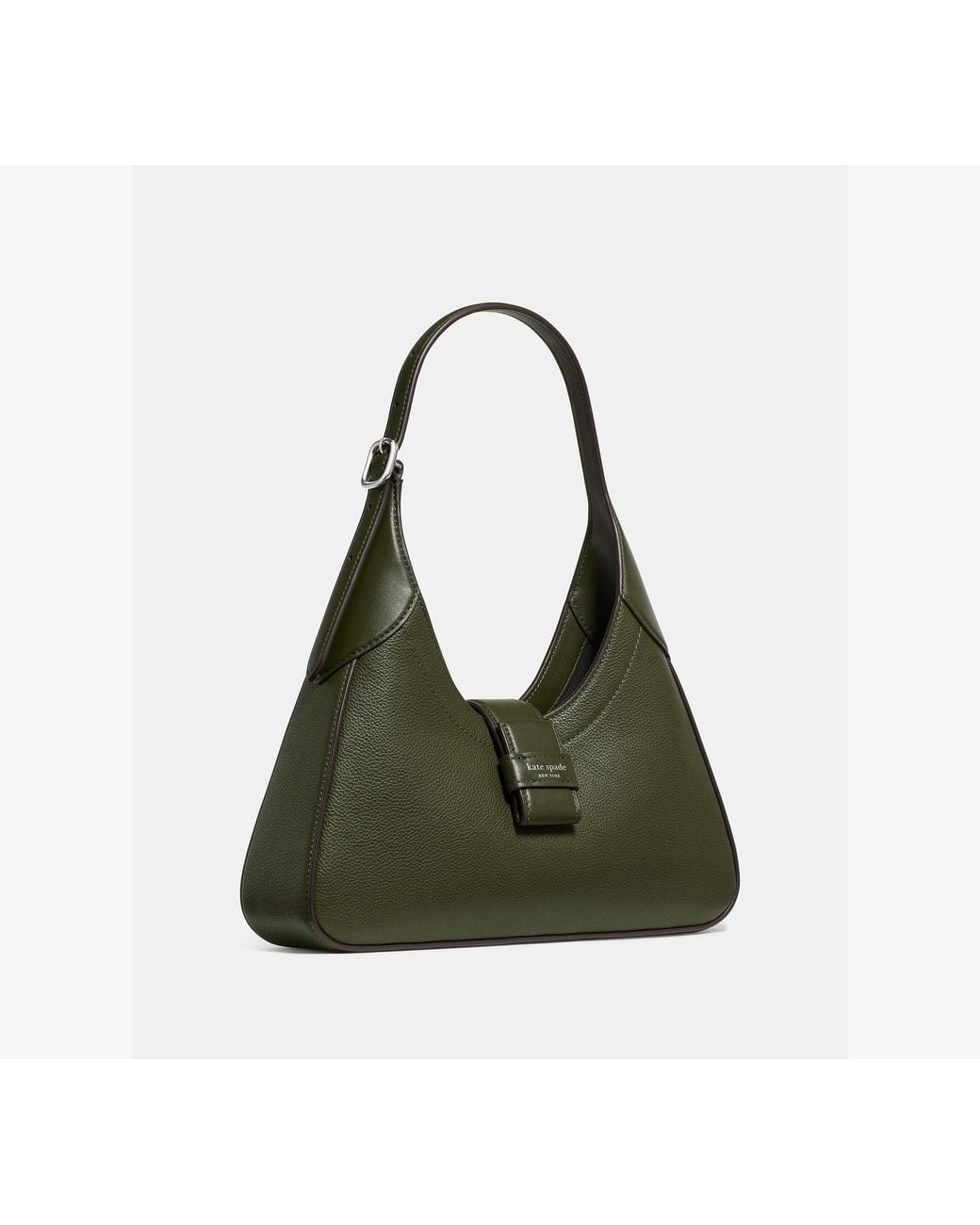 Pebbeld Kate Spade Nouveau Pebbled Leather Shoulder Bag in Green | Lyst