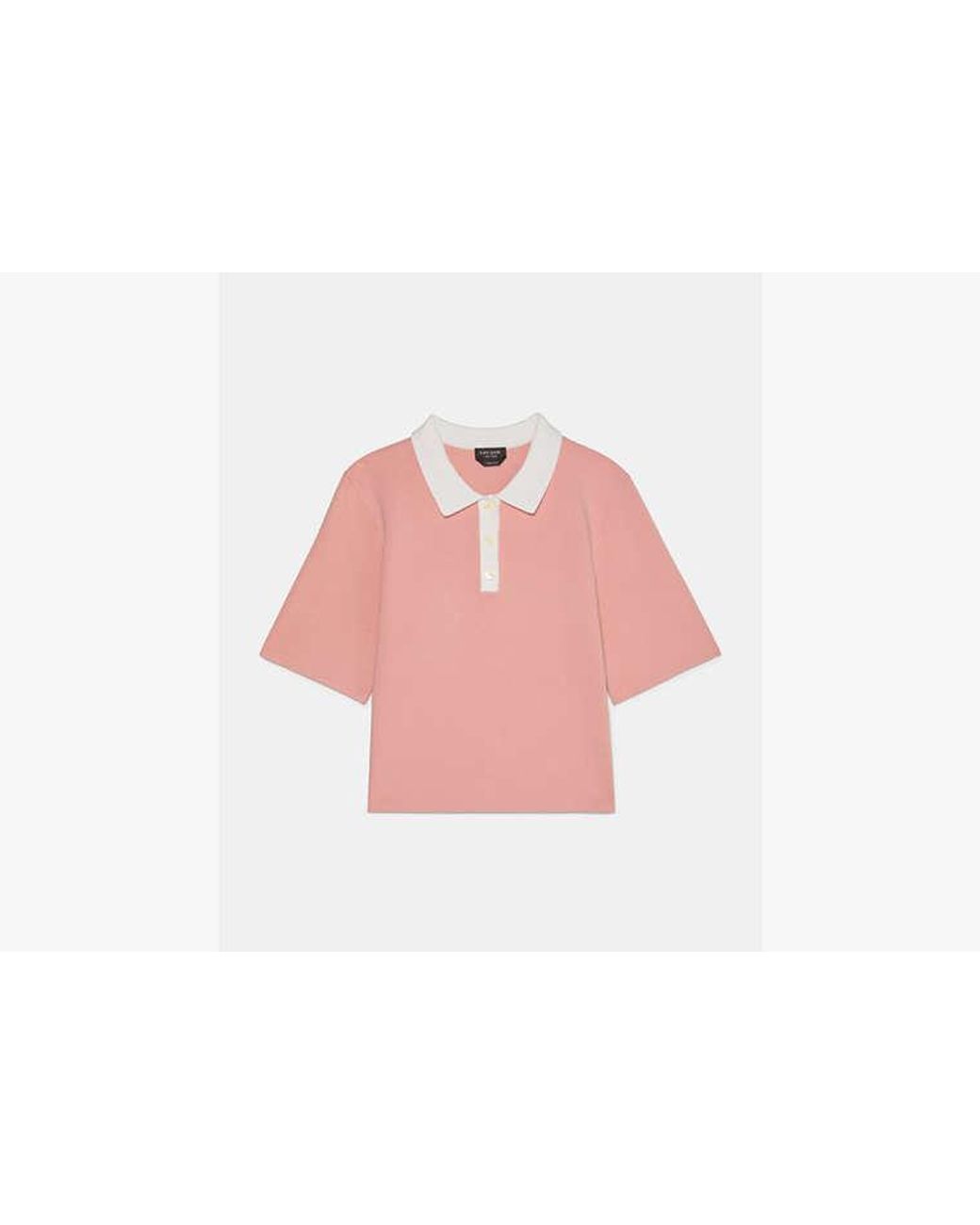 Kate Spade Pink Cropped Polo Sweater