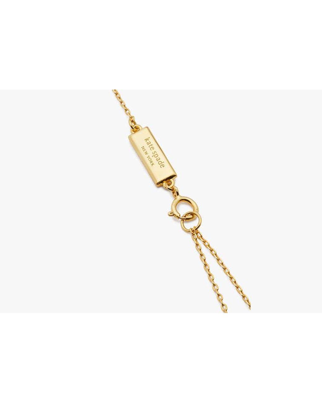 Kate Spade White Kate Spade Fine Time To Shine Gem Pendant