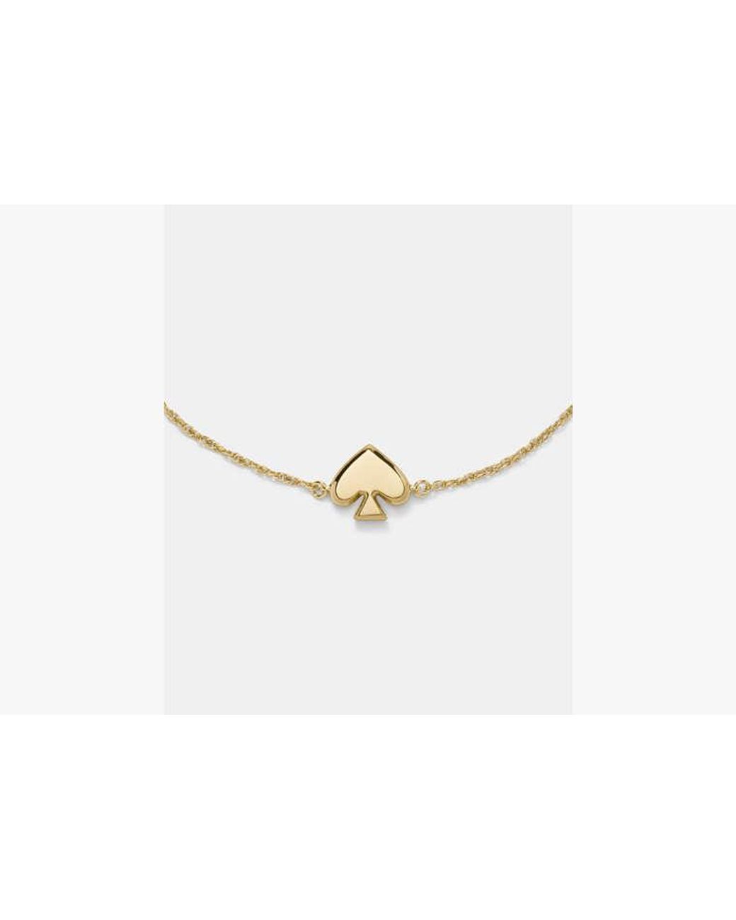 Kate Spade White Kate Spade Everyday Spade Metal Slider Bracelet