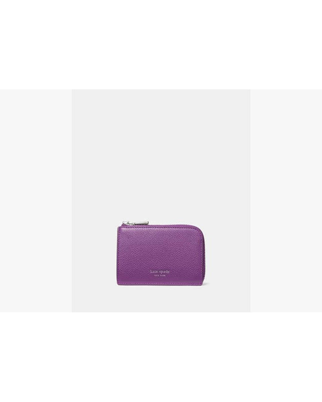 Kate Spade Purple Mini Zip Card Case
