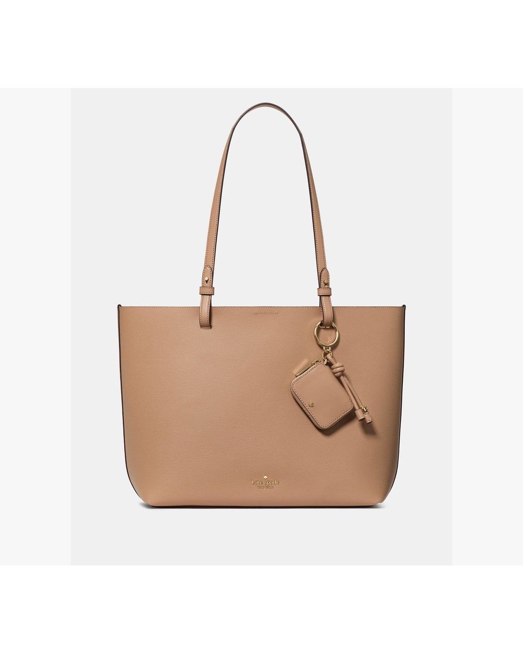 Kate Spade White Kate Spade Tessa Tote Bag With Charm