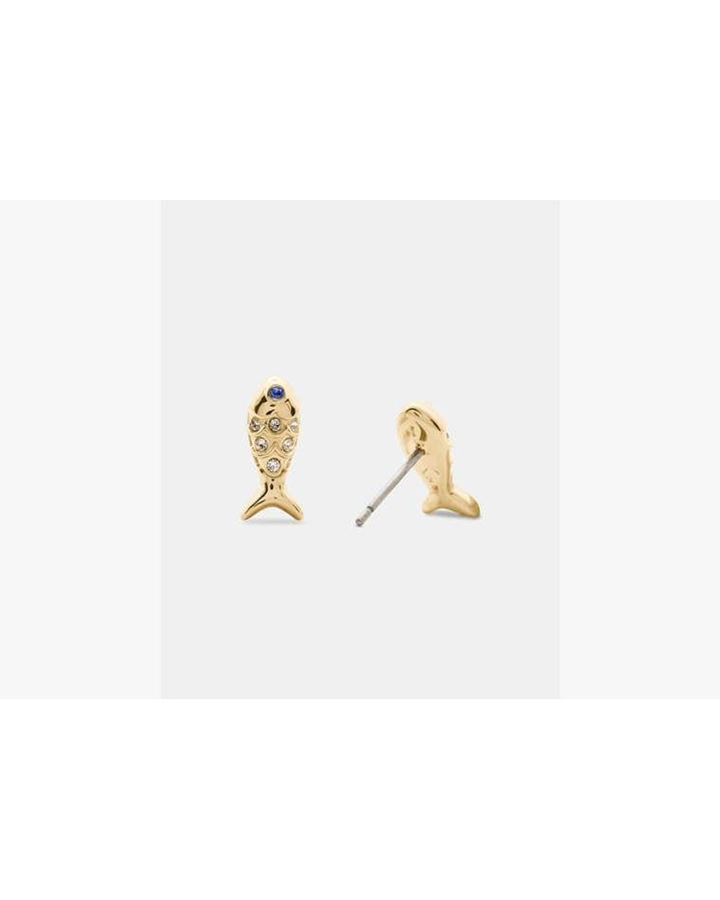 Kate Spade White Summer Daze Fish Studs
