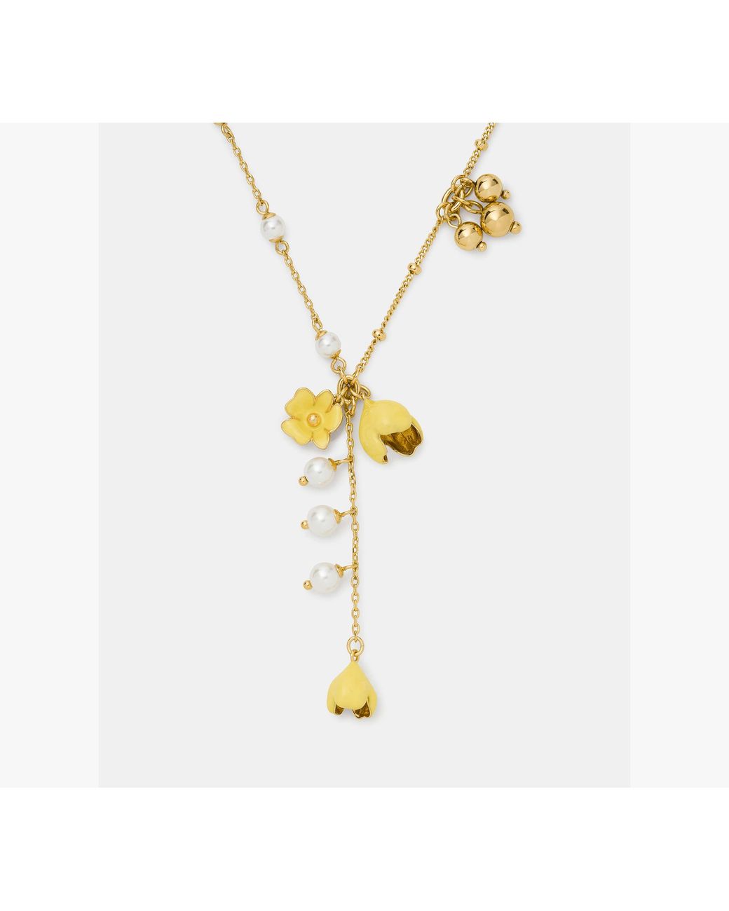 Kate Spade White Kate Spade Golden Bloom Y Necklace