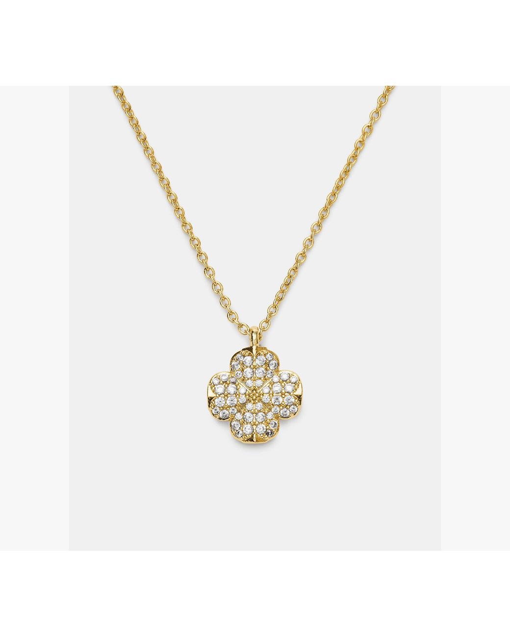 Kate Spade White Flower Pave Mini Pendant