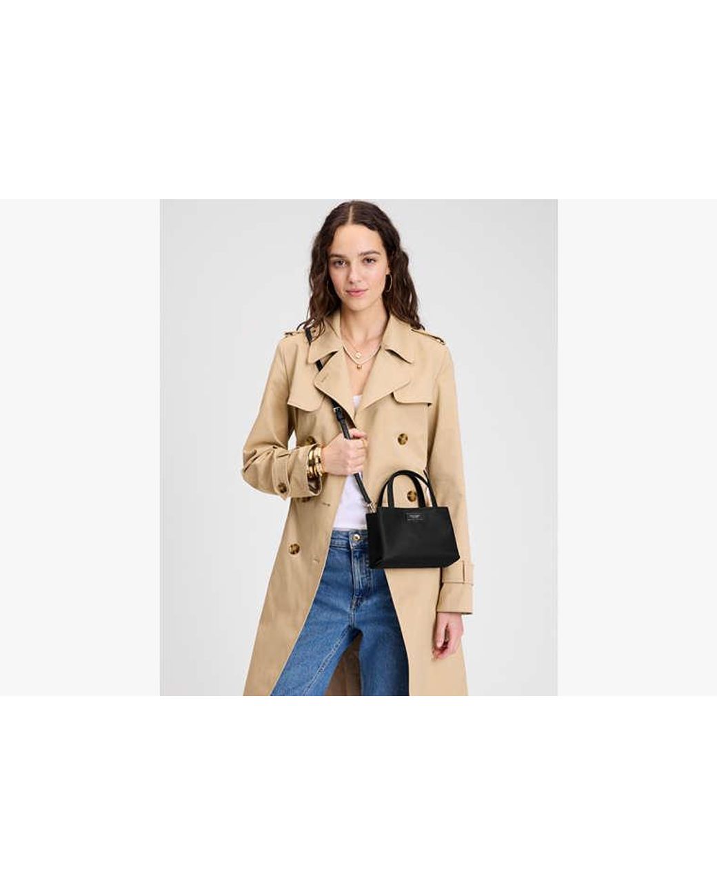 Kate Spade Sam Icon Ksnyl Mini Tote Bag in Black | Lyst