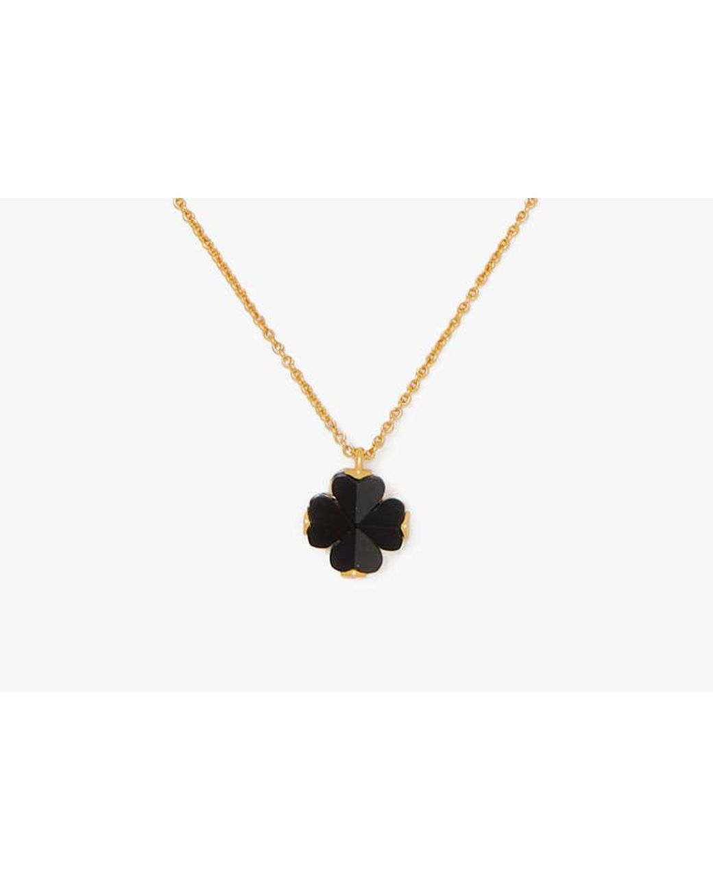 Kate Spade White Kate Spade Spade Flower Mini Pendant Necklace