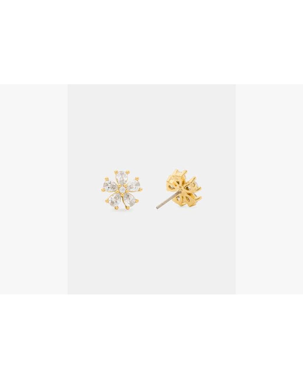 Kate Spade White Kate Spade You'Re A Gem Flower Studs