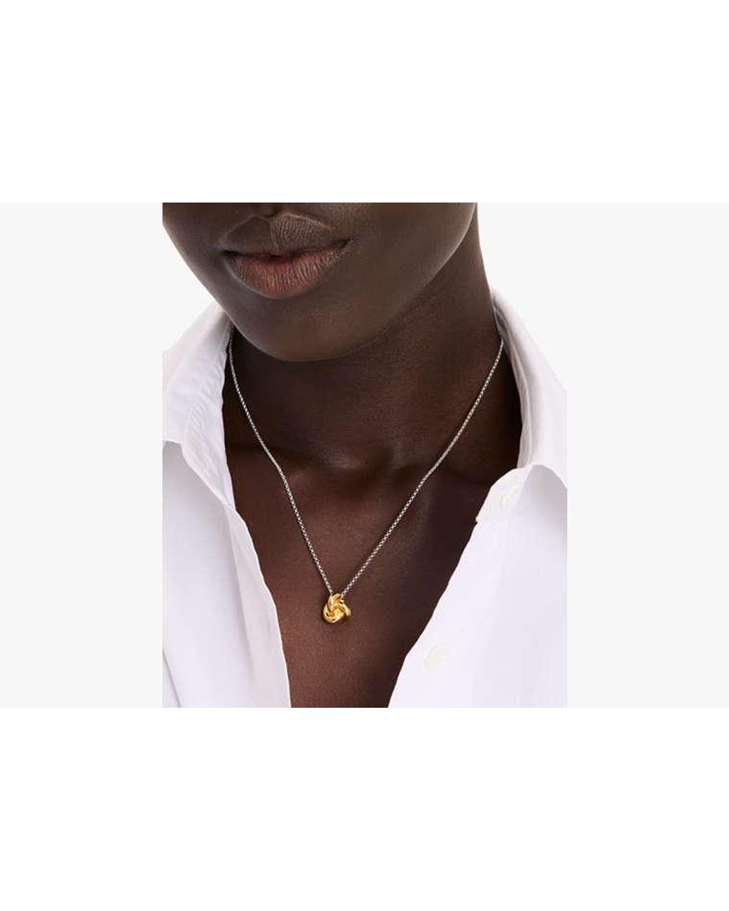 Kate Spade Metallic Double Knot Pendant