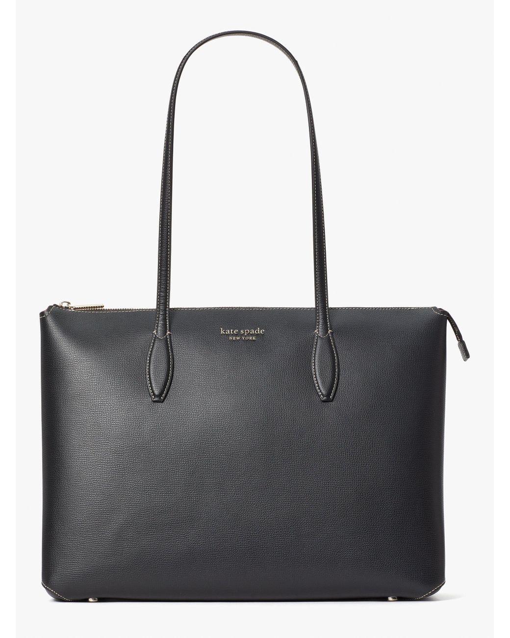 Kate Spade Leather All Day Large Ziptop Tote in Black Lyst