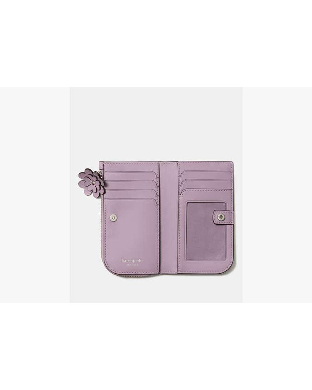 Kate Spade Purple Devin Smooth Small Bifold Wallet