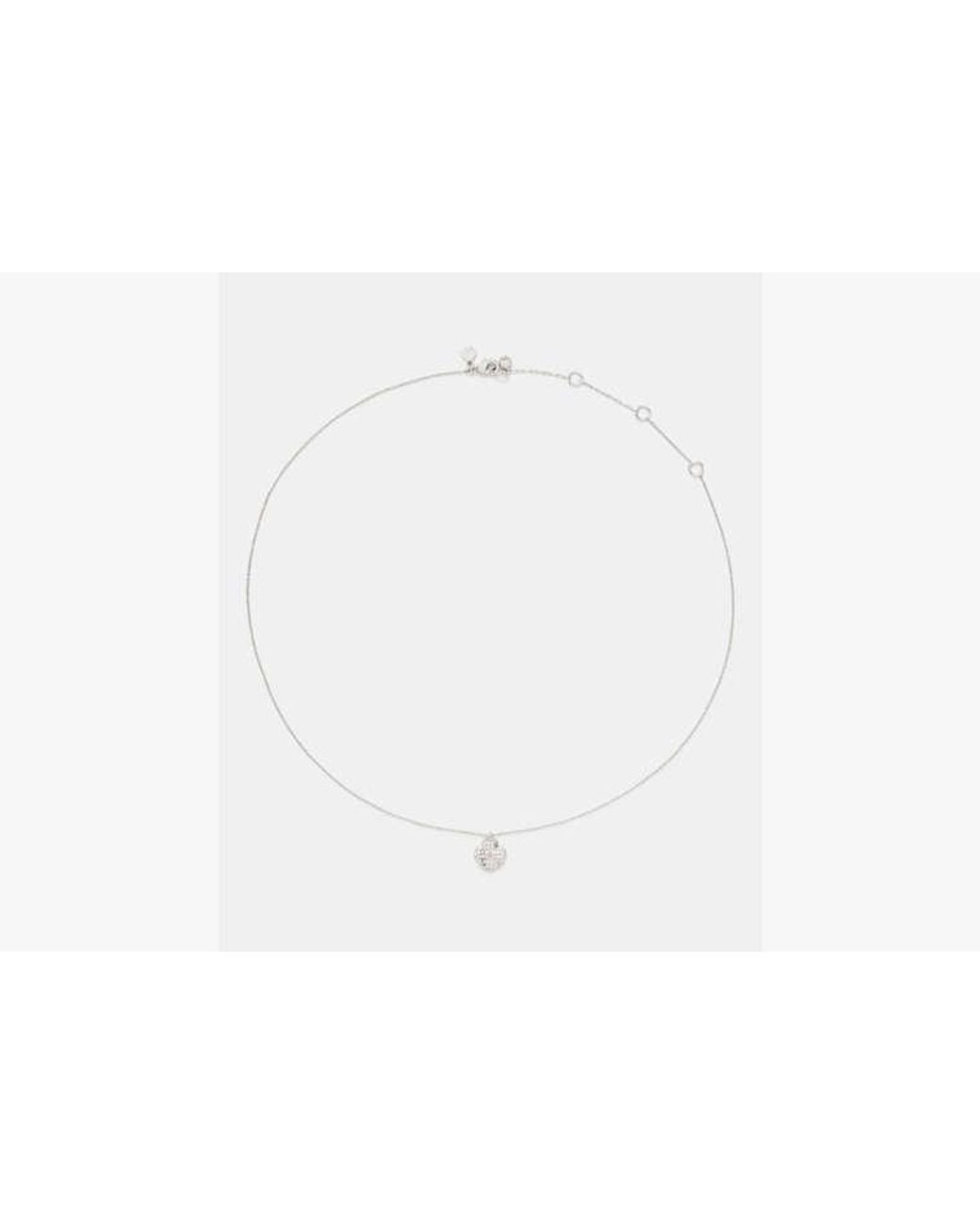 Kate Spade White Flower Pave Mini Pendant