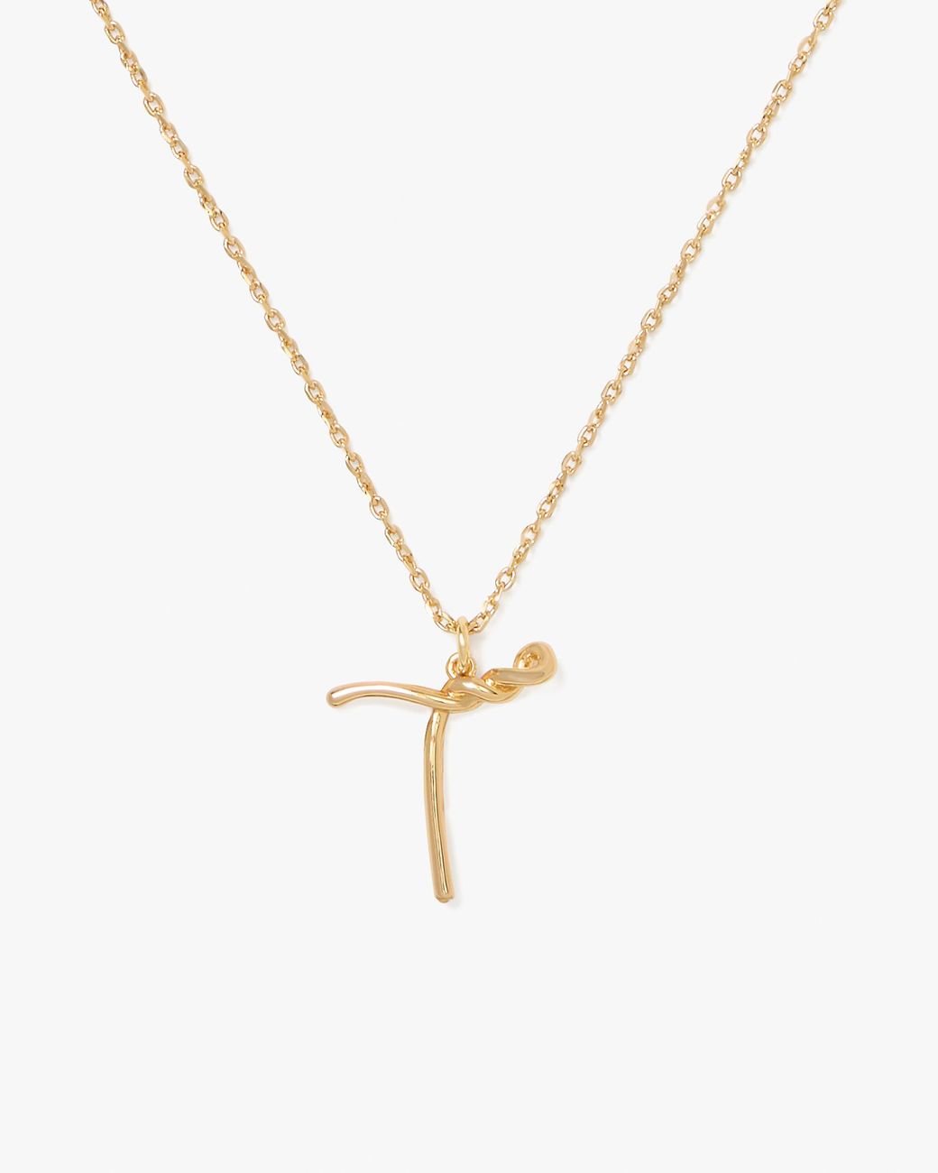 Kate Spade White Initial Script T Pendant