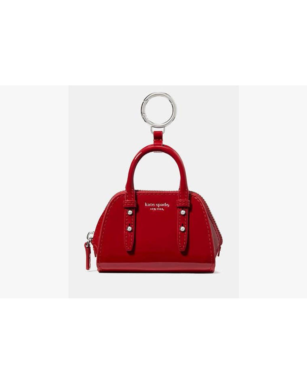 Kate Spade Red Charmed Patent Nano Carryall Bag Charm