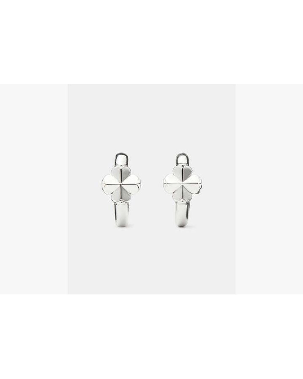 Kate Spade White Kate Spade Spade Flower Huggies Earring