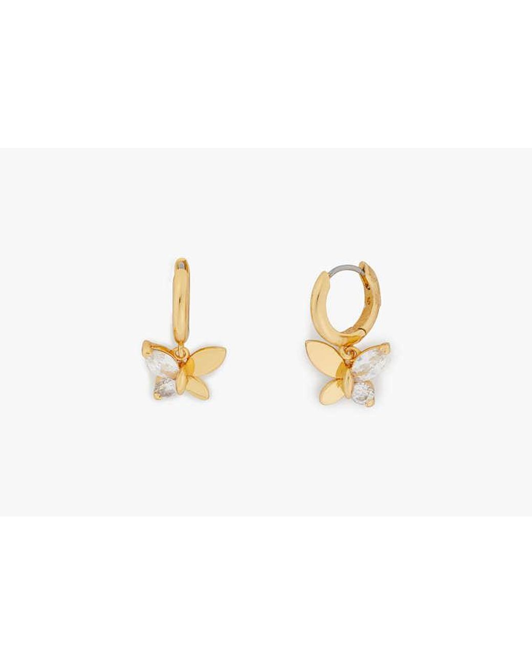 Kate Spade Metallic Kate Spade Social Butterfly Huggies Earring