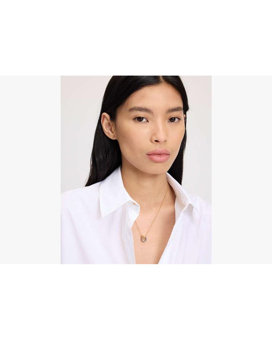 Kate Spade Metallic Set In Stone Interlink Pendant
