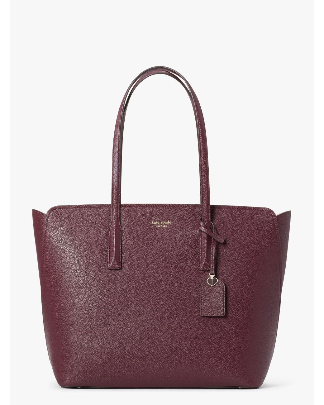 Kate Spade Leather Margaux Large Tote in Deep Cherry (Purple) | Lyst