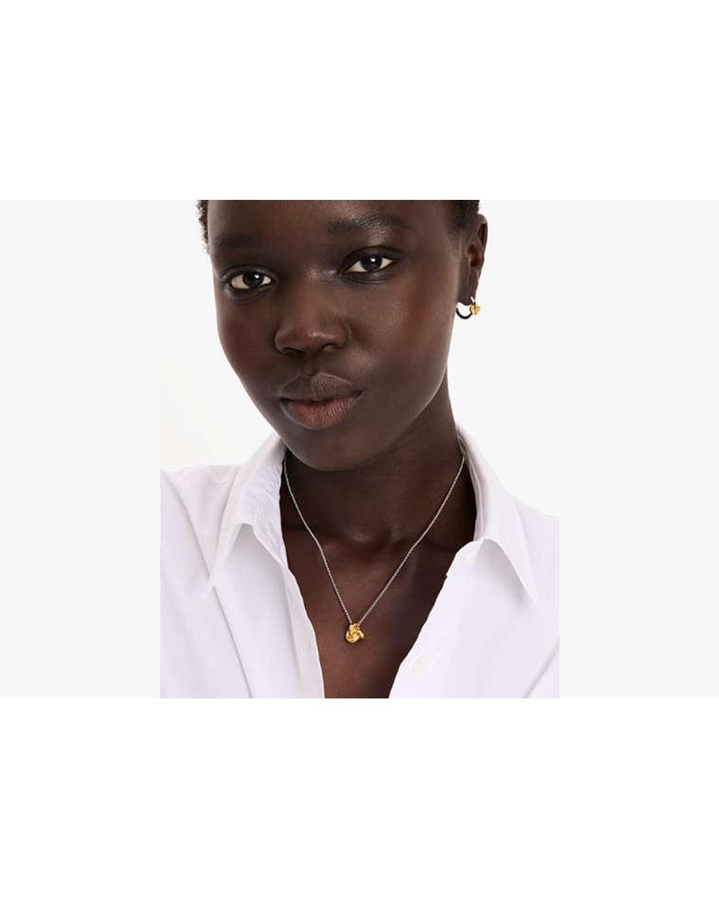 Kate Spade Metallic Double Knot Pendant