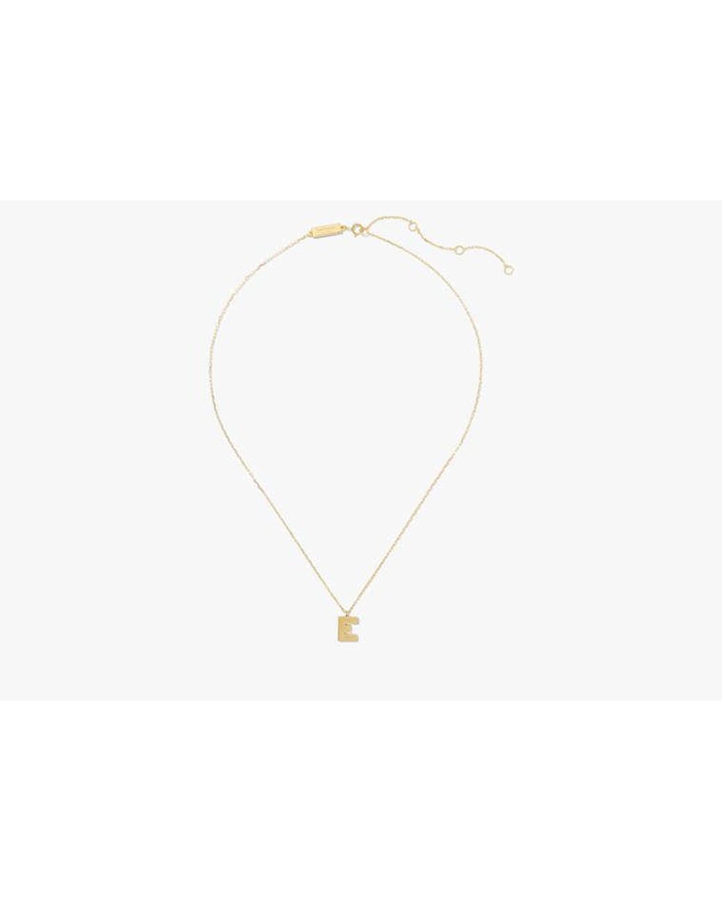 Kate Spade White Kate Spade Fine Love Letter E Initial Pendant