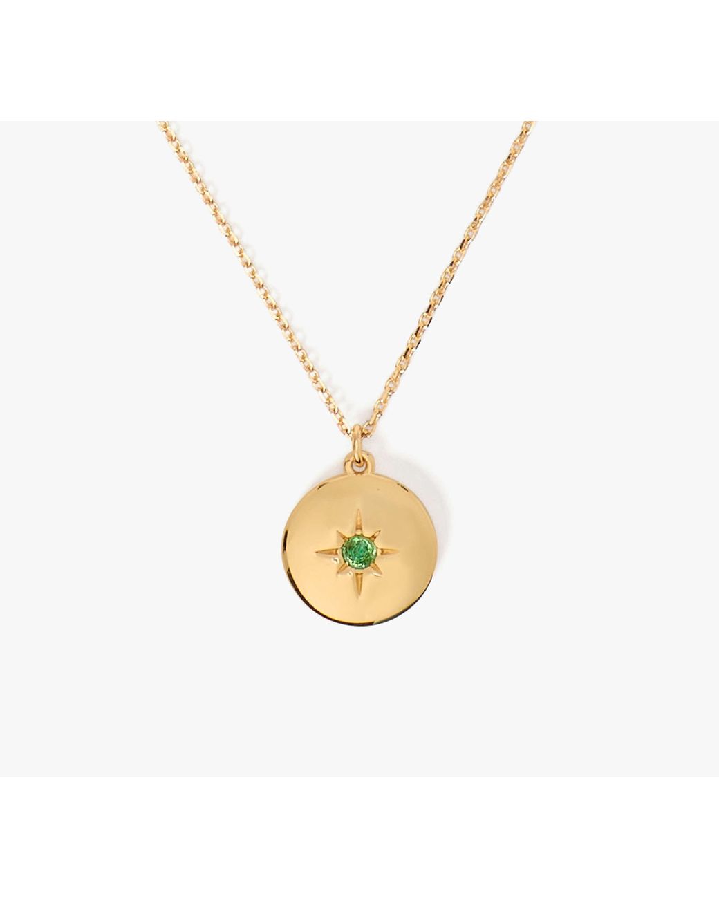 Kate Spade Metallic The Color Spark Collection Green Joy Medallion Necklace