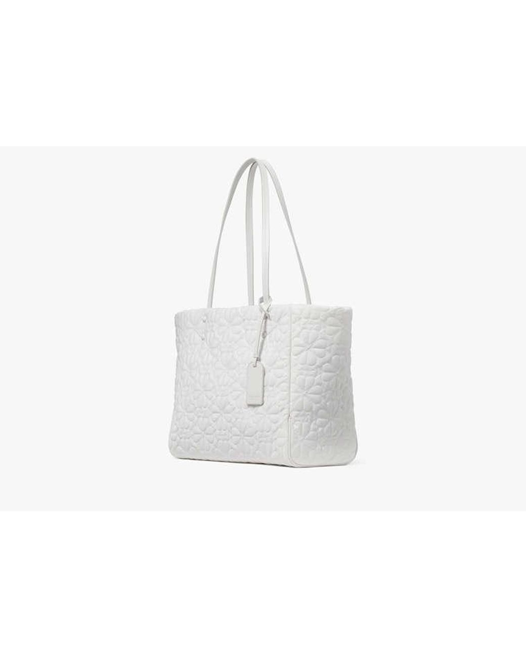Kate Spade White Kate Spade Tilly Quilted Medium Tote Bag