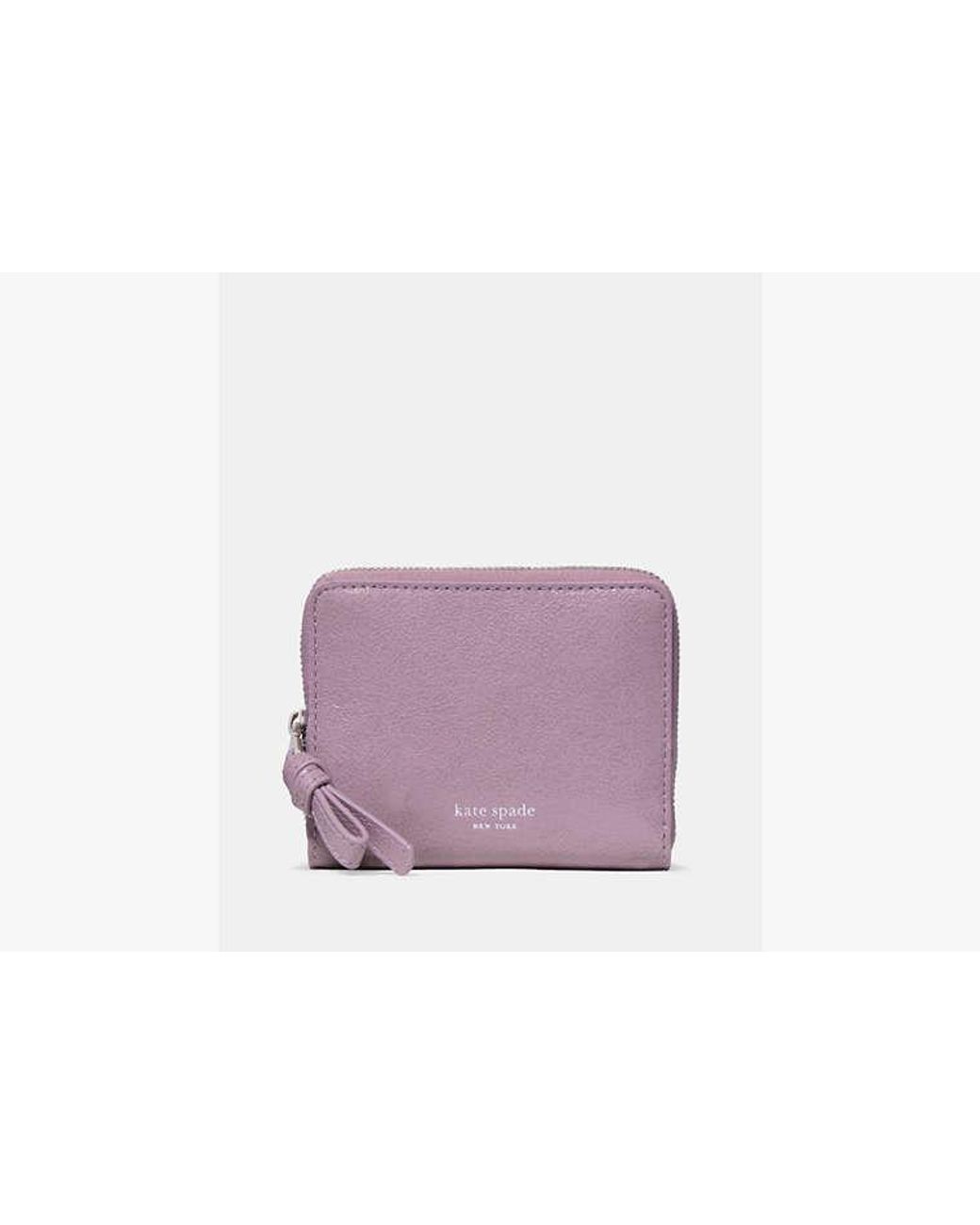 Kate Spade Purple Loop Leather Small Zip Around Wallet