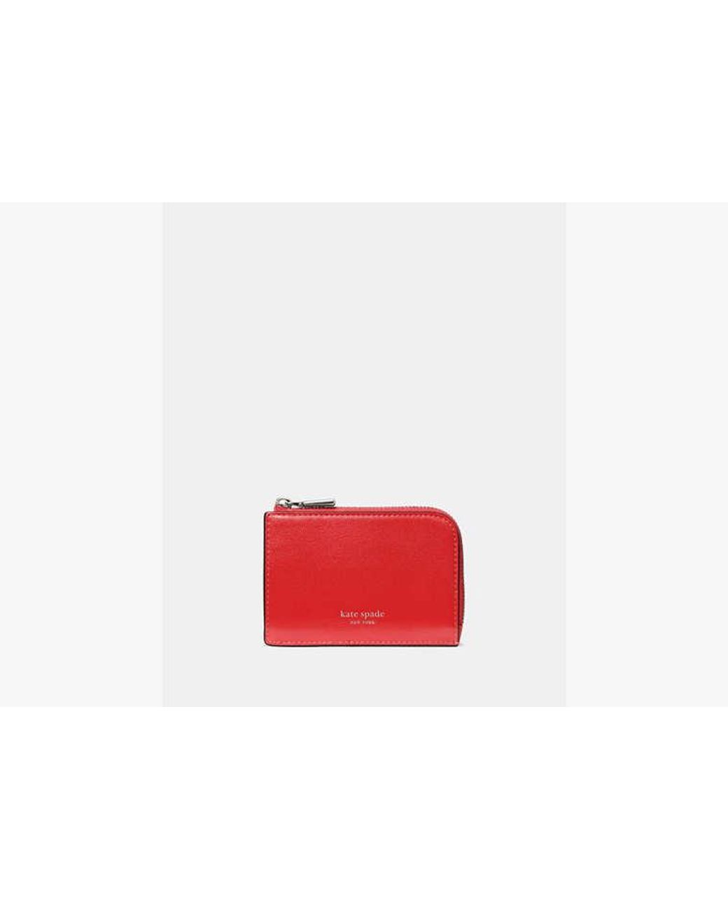 Kate Spade Red Mini Zip Card Case