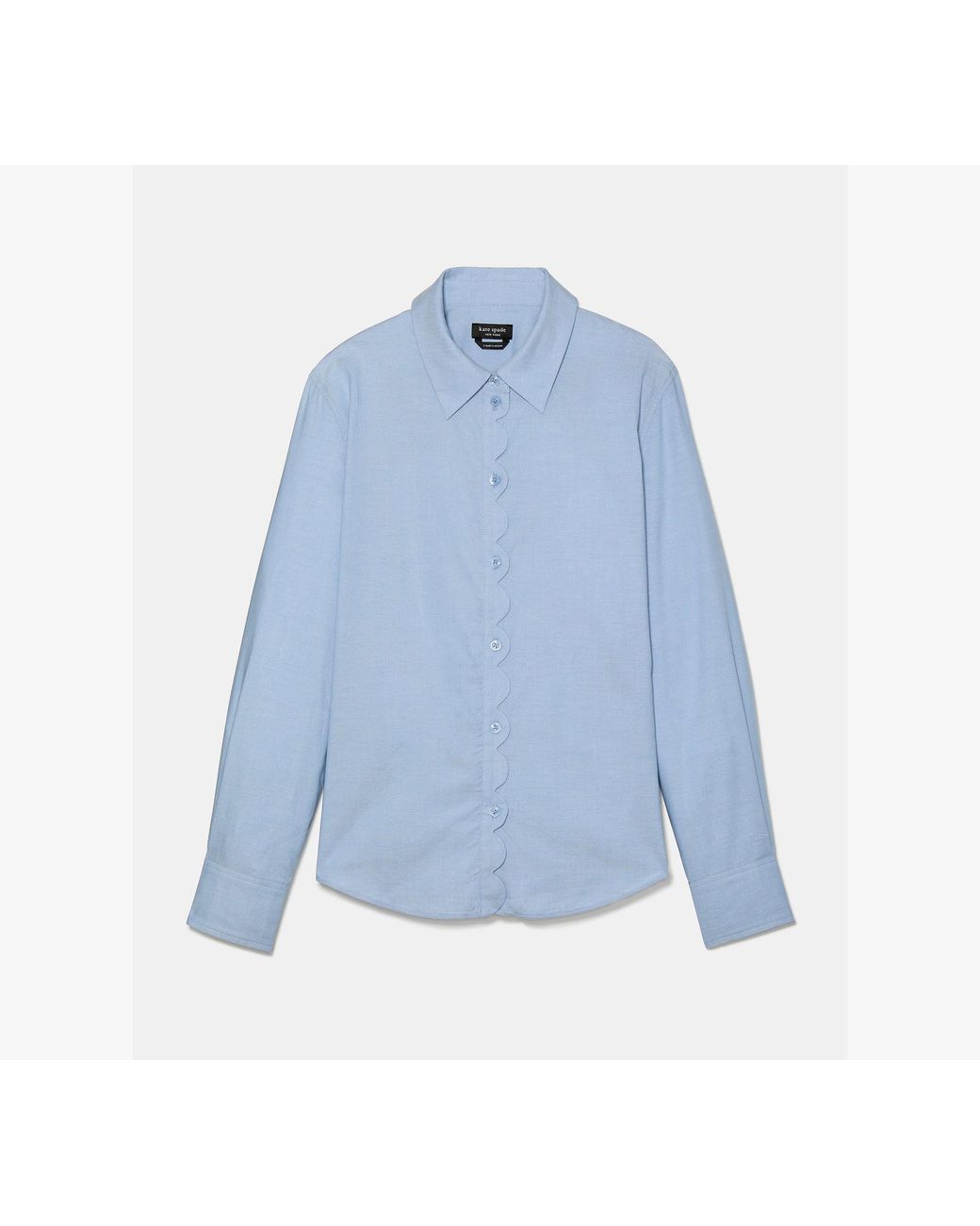 Kate Spade Blue Kate Spade Oxford Scallop Shirt