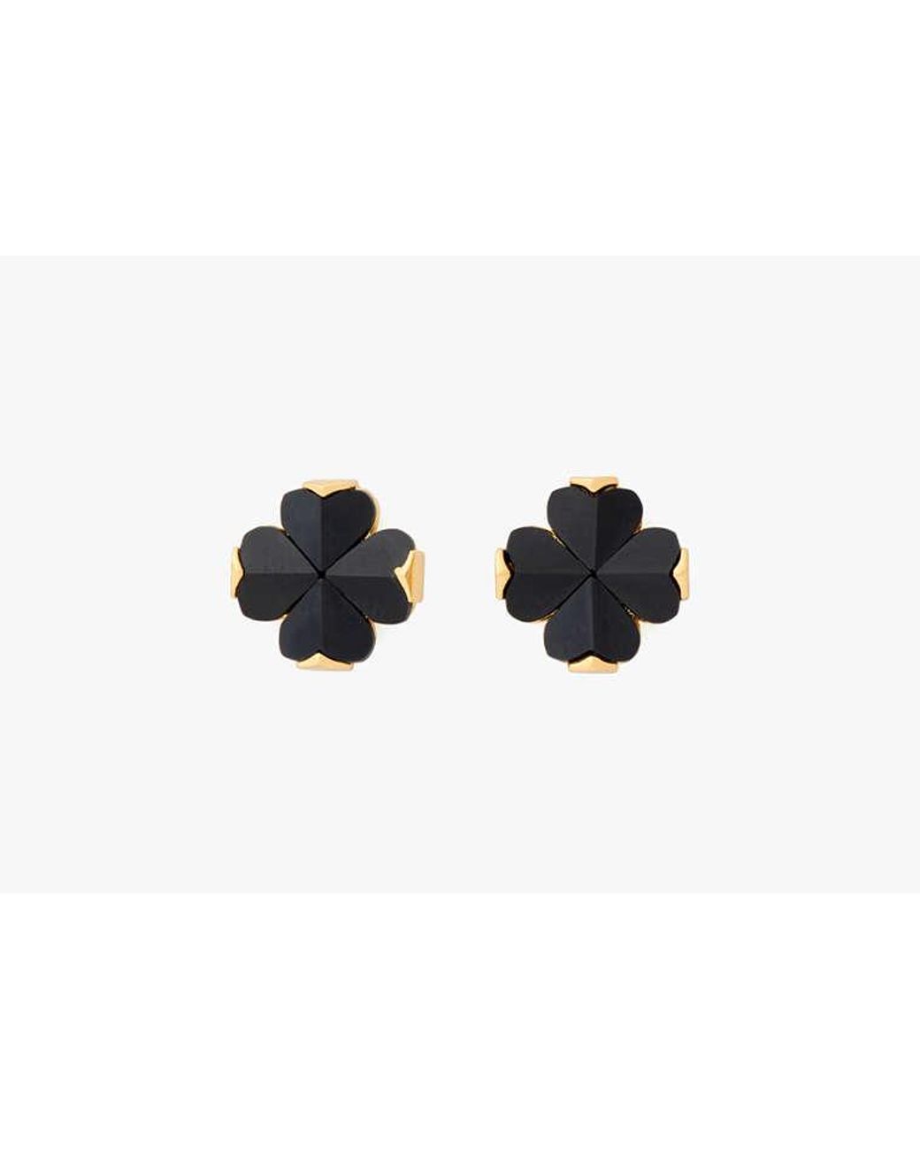 Kate Spade Black Spade Flower Studs