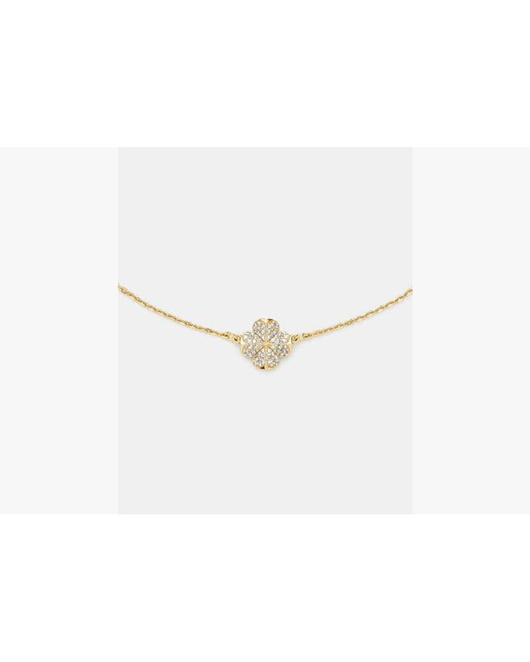 Kate Spade White Kate Spade Spade Flower Pave Scatter Necklace