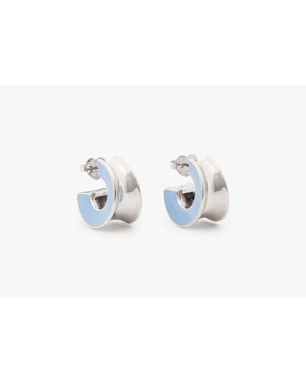 Kate Spade White Kate Spade Bold Small Hoop Earring