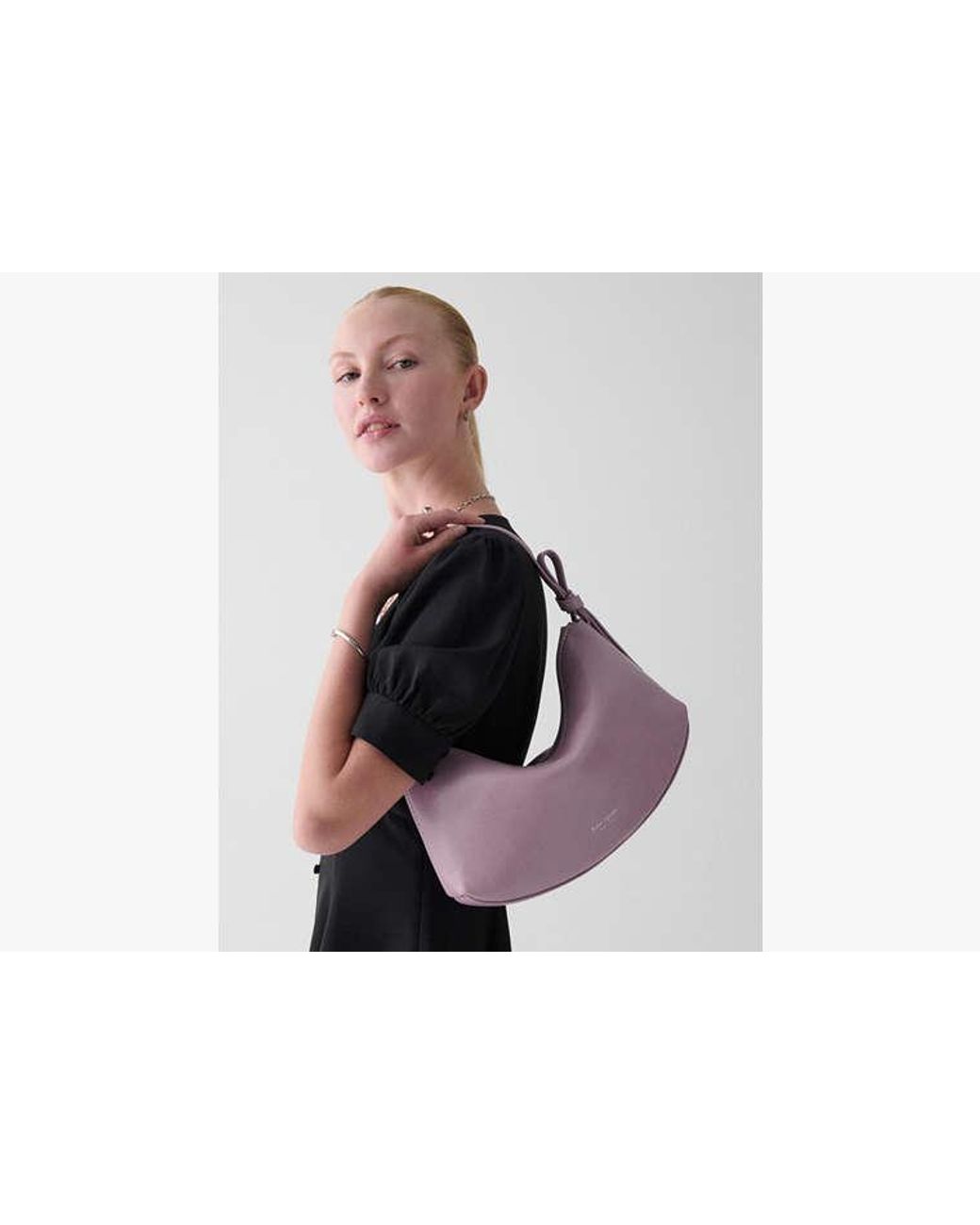Kate Spade Purple Kate Spade Loop Glazed Leather Shoulder Bag