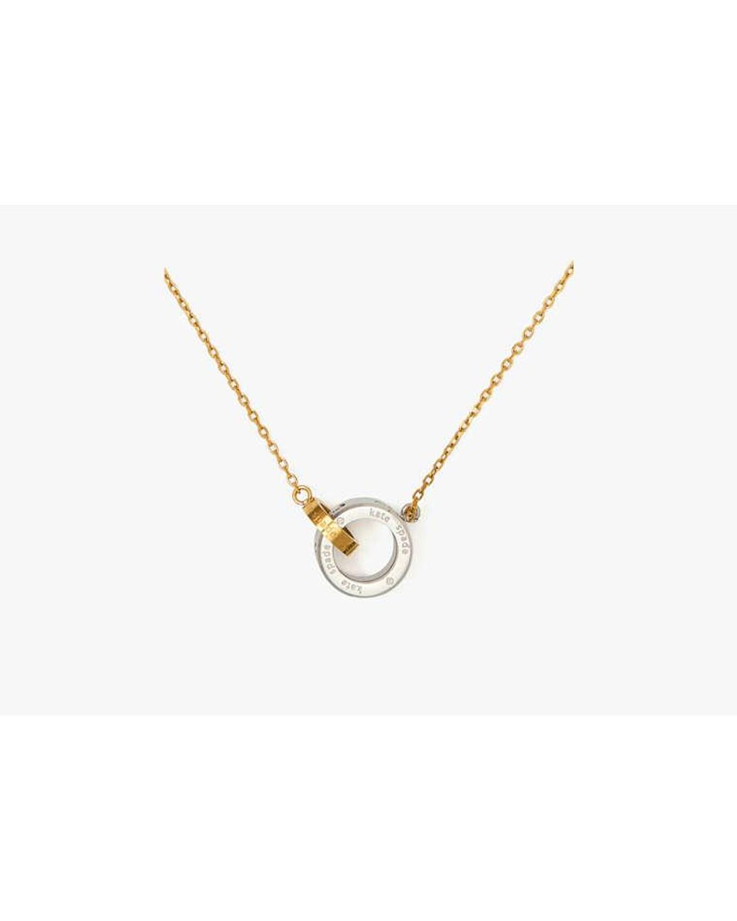 Kate Spade Metallic Set In Stone Interlink Pendant
