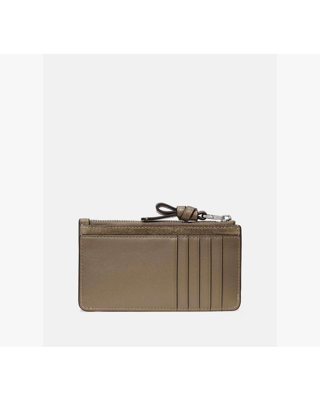 Kate Spade Green Loop Suede Zip Card Case