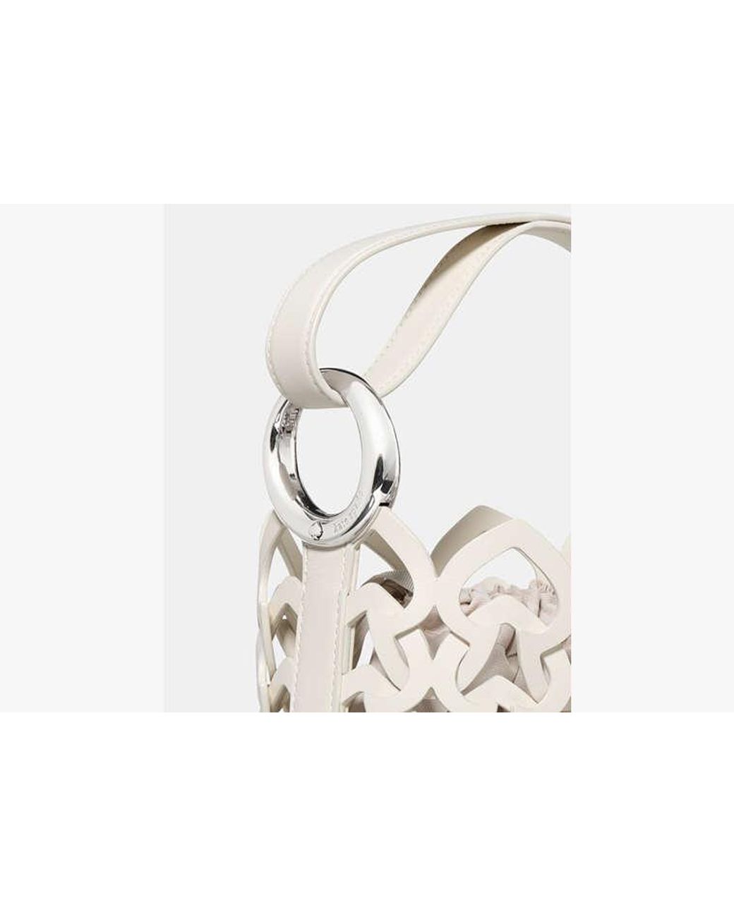 Kate Spade White Halo Woven Mini Bucket Bag