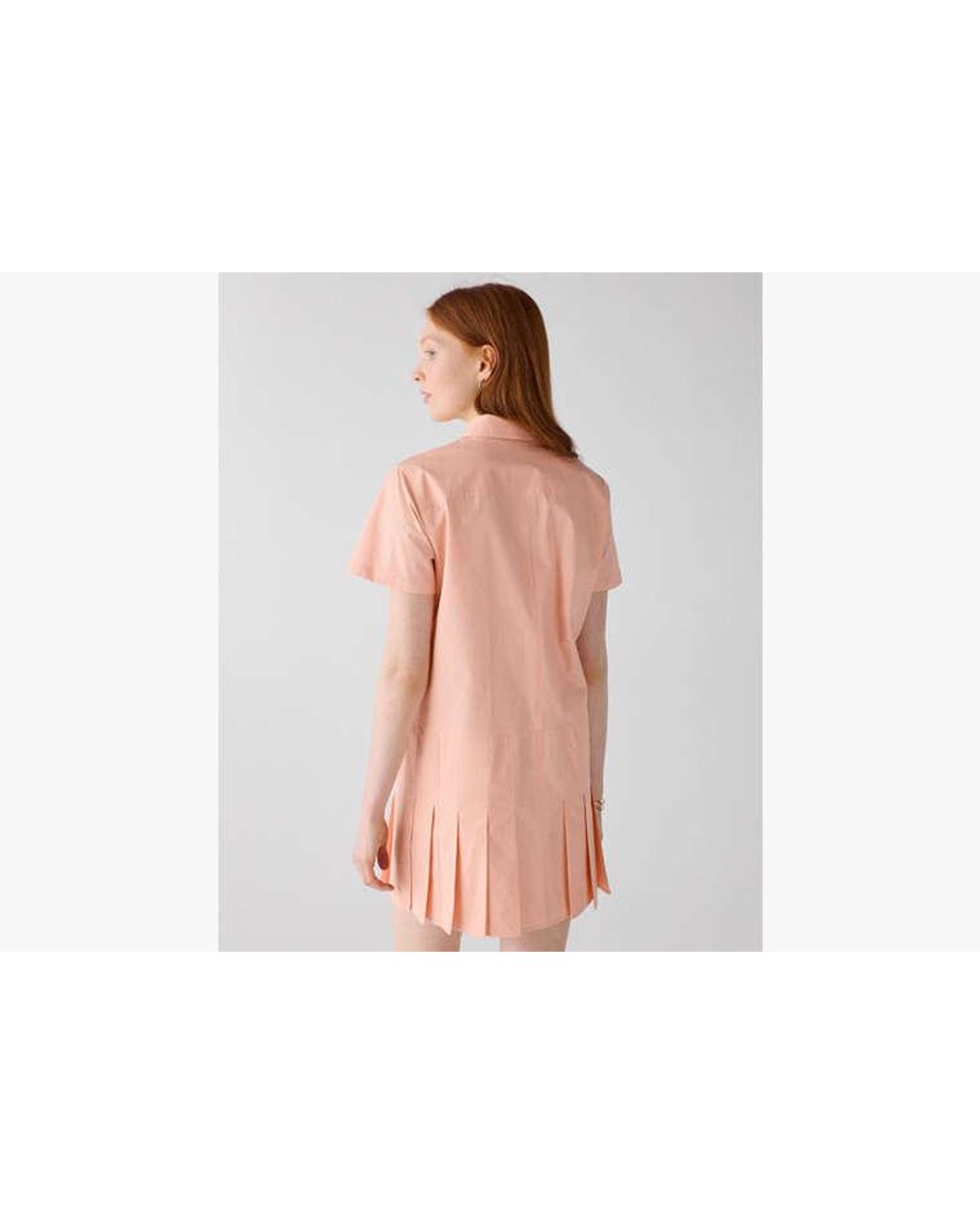 Kate Spade Pink Kate Spade Pleated Utility Shirtdress