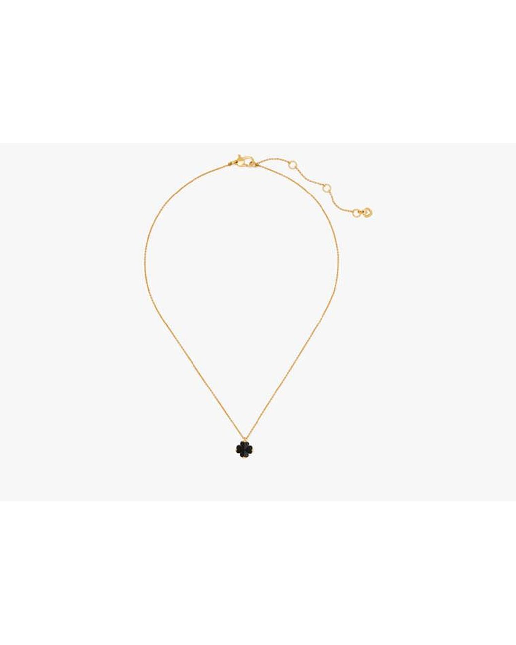 Kate Spade White Kate Spade Spade Flower Mini Pendant Necklace