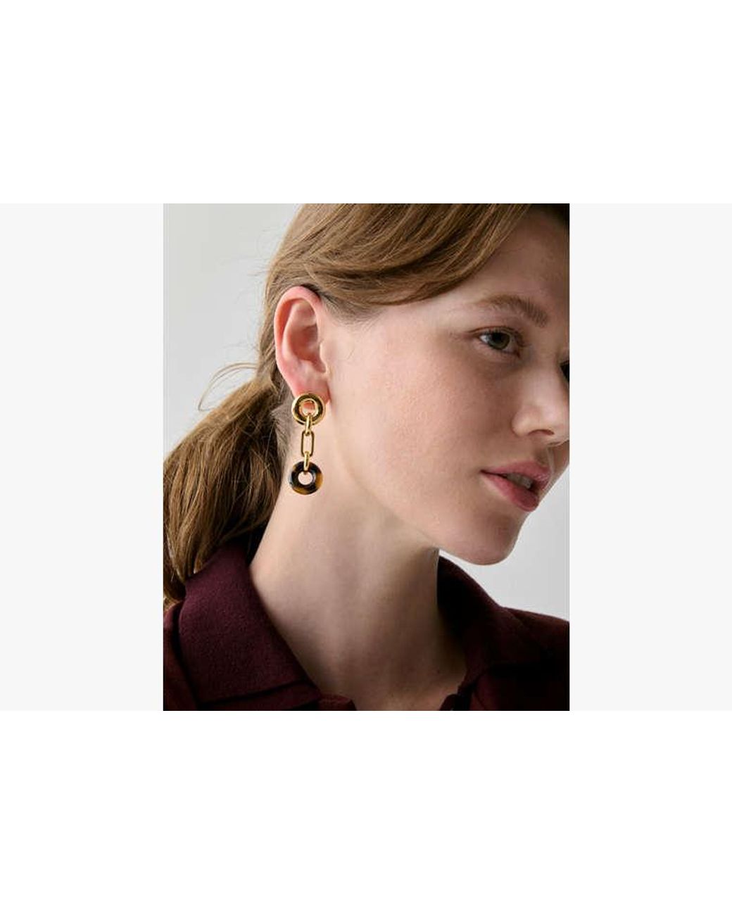 Kate Spade Metallic Interlock Linear Earrings