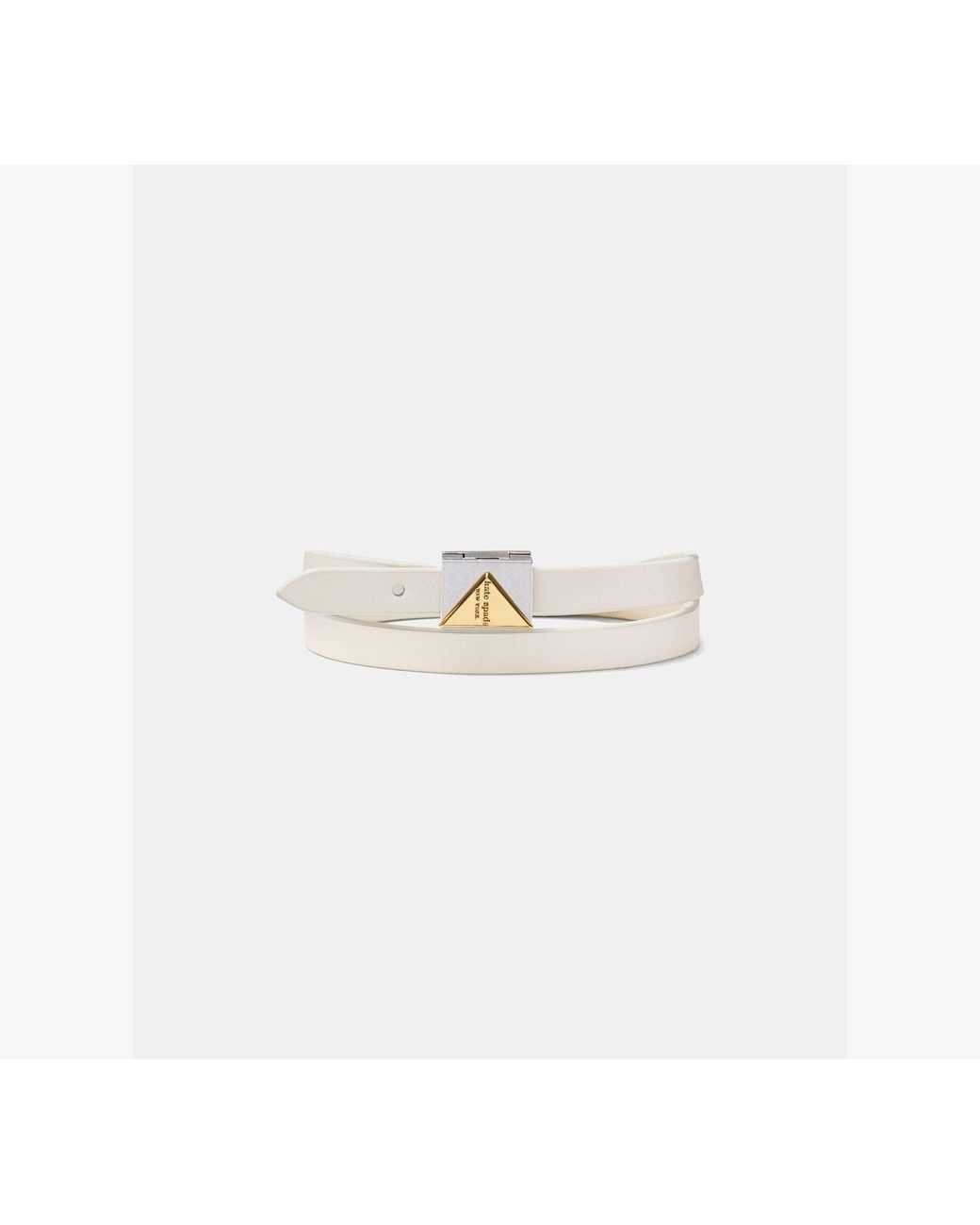 Kate Spade White Deco Leather Wrap Bracelet