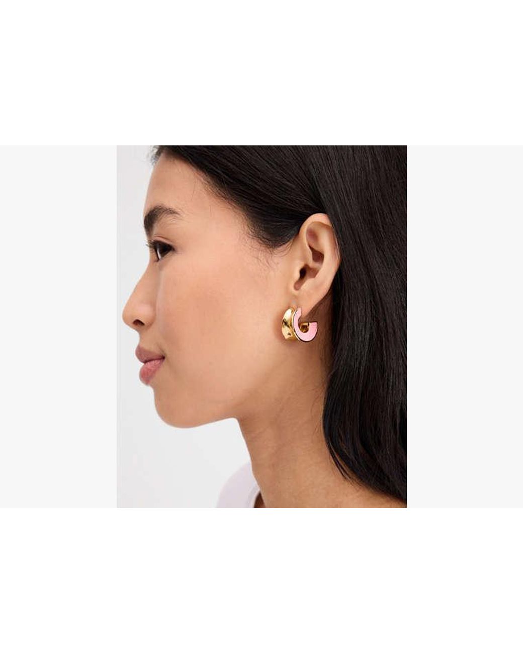 Kate Spade White Kate Spade Bold Small Hoop Earring